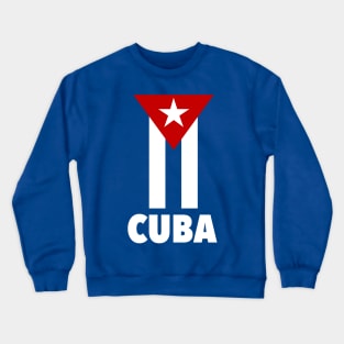 Cuban flag - clean design Crewneck Sweatshirt